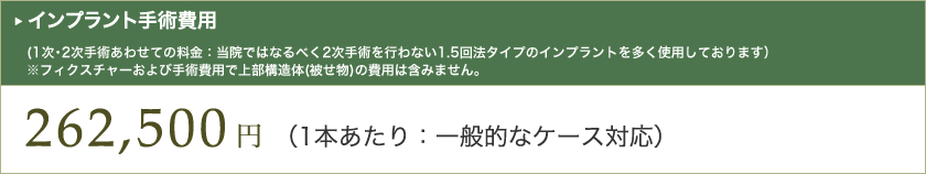 インプラント手術費用